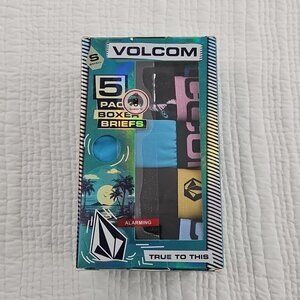 Volcom 5 Pack Boxer Briefs Size Small (28-30) 5.5 inch Inseam NEW Stretch NWT